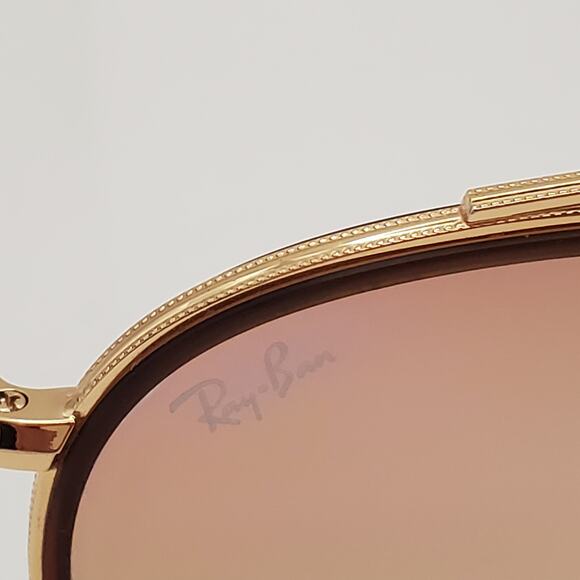 Ray-Ban RB 3647N Sunglasses Round Double Bridge Aviator Gradient Arista Gold - Picture 9 of 16